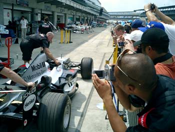 McLaren Mercedes going to the Garage at IMS