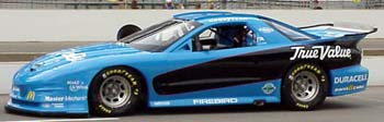 Blue IROC car