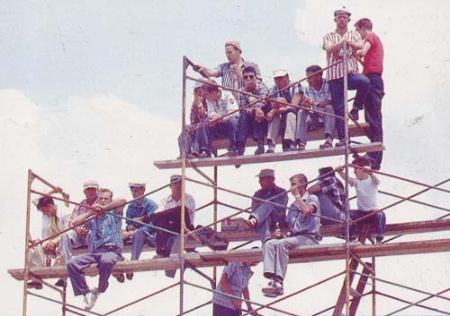 scaffolds during Indy 500