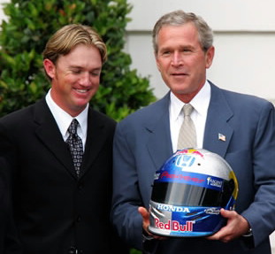 Buddy Rice & George Bush