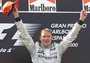 Defending champion Mika Hakkinen won his 1st victory of 2000 at Barcelona Spain.