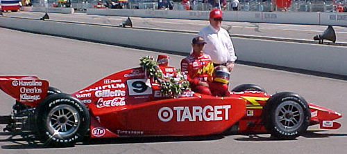 Team owner owner Chip Ganassi and Juan Montoya, 2000 Indy 500 winner