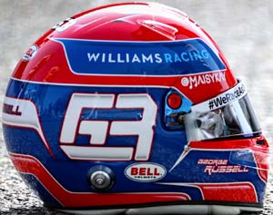 George Russell 2021 helmet